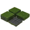 27pcs Grass artificiels imbriqués de carreaux de gazon décor en vert 240408