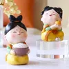 Figurines décoratives résine chinoise Style Girl Ornement rétro Miniature Aménagement paysager Car Statue Art Craft Room Decoration Home Decoration