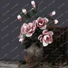 Fiori decorativi 95 cm Long Pole 4 PU Magnolia Flower Artificiale per il matrimonio a casa El ristorante decorazione di uffici piante false fai da te fai da te