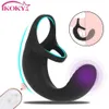 Vibrating Penis Ring Male Chastity Belt Wireless Remote Control 9 Modes Dildo Testicle Massager Vibrator sexy Toys for Men