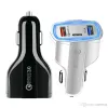 2024 3-port LED-billaddare 3.5A USB QC3.0 Type-C Universal Fast Charging för iPhone 11 12 13 Pro Max Samsung Android Phone Mini Quick Chargers Vehicle Adapter No Retail Box