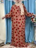 Vêtements ethniques 2024 Nouvelles femmes africaines Abayas Ramadan Prière Dubaï Turquie Middle East Femme Roine Robe Floral Loose African Robe Afrique Turban Joint D240419