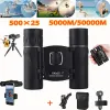 Telescopes Binoculars 500x25 Hd Telescope 5000m Long Range Folding Mini Telescope Bak4 Optics for Hunting Sports Outdoor Camping Travel