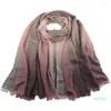 Sciarpe inverno tintura tintura britannica donna sciarpa in poliestere di cotone bandana rubato poncho e mantello