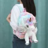 Bolsas bolsas de unicornio para niñas dibujos animados mochila escolares