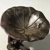 Figurines décoratives faisant des feuilles de lotus en cuivre solide