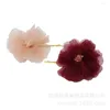 Hoofddeksels Chiffon Big Flower Bridal Hairpin-Wedding Dress Up Hair Accessoires