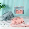 الأكياس LL002 DIY Cambridge Bag خياطة مصنوعة يدويًا مع أدوات الخياطة تعامل مع إكسسوارات كيس الكتف