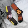 As meias masculinas engraçadas de compressão feliz rostos retrô harajuku valorant hip hop novidade tripulação sem costura crazy sock presente impresso