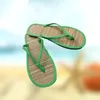 Kvinnor platt flipflops tofflor bekväma nonslip sandaler bambu rattan flip flop hem badrum mode zapatos 2024 240417