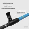 120cm Carbon Fiber Walking Stick Cane Telescopic 3section Outer Lock Folding Lightweight Trekking Poles Treking 240412