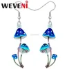 Other WEVENI Acrylic Cute Mushroom Earrings For Women Girls Drop Dangle Plants Jewelry Charms Spring Summer Gifts Accessories 240419