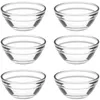 Geschirrsets 6 Stcs Bozai Cake Bowl Frucht kleines Glas Mini -Mikrowellen -Safe -Vorbereitungsschalen klare Puddingbecher