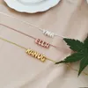 Mini Custom Bubble Name Necklace 3D Letter Necklace Personlig ballong Bubble Letter Pendant Necklace Gifts Smycken 240419