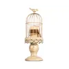 Candle Holders Brand Holder Candlestick 1pc 30cm/37cm Accessories Bird Cage Design Metal Iron Romantic White Color