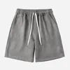 Heren shorts elastische taille taille zomer atletiek met zakken breed been rennen voor actief