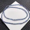 Link bransoletki Naturalne diabeł niebieskie Akwamarynowe potrójne kręgi