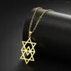 Chains Likgreat en acier inoxydable David Collier Star Hexagram Amulet juif religieux Israël Cadeaux de bijoux égyptiens pour hommes femmes
