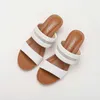 Stylish Summer Sandal Women Rhinestone Slope Heel Sandals mångsidiga en linje rem kvinnorna skor flip flop casual sandles klackar 240228