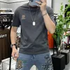 Men's T-Shirts Causal Embroidered Letter Design Male Tees Summer New Streetwear Homme Tops Cotton Daily Outfit Clothing