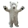 2024 Performance Polar Bear Mascot Costume Fancy Dishy pour hommes Femmes Halloween Outdoor Outfit Suit Mascot pour les combinaisons publicitaires