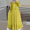 Roupas étnicas Vestido de verão solto para mulheres Novo linho de algodão muçulmano sazonal Retro vestidos maxi superdimensionados