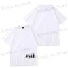 Men's T-Shirts 2023 Mens Summer Print T-Shirt Brand Mens Fashion Casual Loose Cotton Sport Jogging T-Shirt Strt Hip Hop Couple T-Shirt T240419