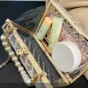 Çantalar Renkli Şeffaf PVC Omuz Çantası Kadın için 2023 Lüks Tasarımcı Çanta ve Çanta İnci Crossbody Çanta Yaz bayanlar kutu çantası