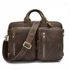 Misportés Crazy Horse authentine en cuir malpasse pour homme fit 17 "ordinateur portable.