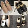 Espadrilles Designer Sandals Fisherman Sandalen Sandalen strandschoenen Flat Matelasse Sandaalstro SLAAS Double metaalleren schoenen 553