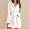 Salon de sommeil pour femmes peluche femme peignoir lacets up femmes robes de couchage hivernales robes de sommeil Cardigan