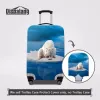 Akcesoria uccalang urocze niedźwiedź polarny wzór podróży walizka bagażowa ochrona okładki deszcz