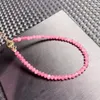 Link Armbanden 3,6 mm Natuurlijke rode toermalijn facet Bracelet sieraden voor vrouw man fengshui genezende rijkdom kralen kristal verjaardag jarig cadeau