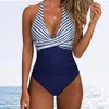 Kvinnors baddräkt Set tryck Backless Puch Up Solid Sexy Womens badkläder Bandage Ruched Female Bathing Suit Beachwear 240411