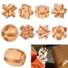 3D Puzzles Kong Ming Luban Lock Kids Children 3D Handmade Wooden Toy Adult Intellectual IQ Brain Teaser Game Puzzle Educational Toys 240419