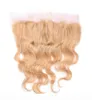 27 Miod Blonde Lace Frontal 134 Zakładowa fala ciała Peruwiańskie dziewicze ludzkie włosy 1PC EAR -EARD Lace Frontal Closure8956491