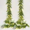 Dekorativa blommor Led Glowing Artificial Plant Vine Decoration For Home Garden Wall Hanging Decor 180cm Fake Eucalyptus Ivy Garland Wedding