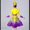 民族服新しい中国の伝統的なモンゴルのダンスコスチューム大人の女性スクエアダンスロングドレスナショナルインナーモンゴルパフォーマンスコスチュームD240419