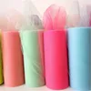 基本的なカジュアルドレス15cm 25yards Tulle Roll Organza Sheer Gauze Element for Girl Skirtアクセサリーとホームガーデンウェディングパーティーの装飾70％240419