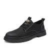 Chaussures décontractées 2024 Classic Brand Men's Greil Leather Business Simple Business Volydold Oxford Shoe Wear résistant