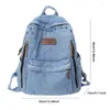 Sac à dos Étudiant de denim Denim sacs à dos zipper Bookbag Multi Pockets grand sac à école