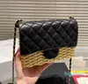 2024 New designer handbags fashion leather metal shoulder bags luxury crossbody bags flap chains purse versatile evening bag