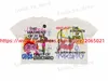남자 티셔츠 2024SS Saint Michael T 셔츠 남성 여성 1 1 최고의 품질 만화 인쇄 세탁 T 240419