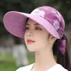 Bérets Sweet Ultraviolet Sun Hat Fashion Casual Casual Trendy Foldable Suncreen Summer Souffable Beach Femmes