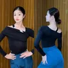 Stage Wear 2024 Latin Dance Tops for Women Sexy Bodysuit Chacha Rumba Tango Jurk vrouwelijke volwassen oefenkleding DN17176