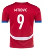 Serbien bequem das Tragen von Fußballtrikots 24/25 SRBIJA Nationalmannschaft Home Away Sergej Mitrovic Football Shirts Kit Vlahovic Pavlovic Tadic Milenkovic Zivkovic