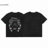 24SS American Street Neues Produkt halb Ärmeln Gorilla Briefdruck gewaschener altes Kurzarm T-Shirt gleicher Stil für Männer und Frauen