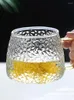 Wijnglazen Japanse hamerpatroon Glass Set huishoudelijke theekop met transparant voor kantoor drinkbloem drinkbloem