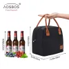 Tassen Aosbos mode draagbare koelere lunchzak thermische geïsoleerde reistas tassen grote eten picknicle lunchbox tas voor mannen vrouwen kinderen