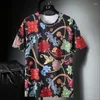 Męskie koszule T-shirty Mężczyźni Mężczyzny Duży rozmiar 10xl tops tees Summer Hip Hop Casual Animal Graffiti Plus 9xl10xl Ubrania workowate